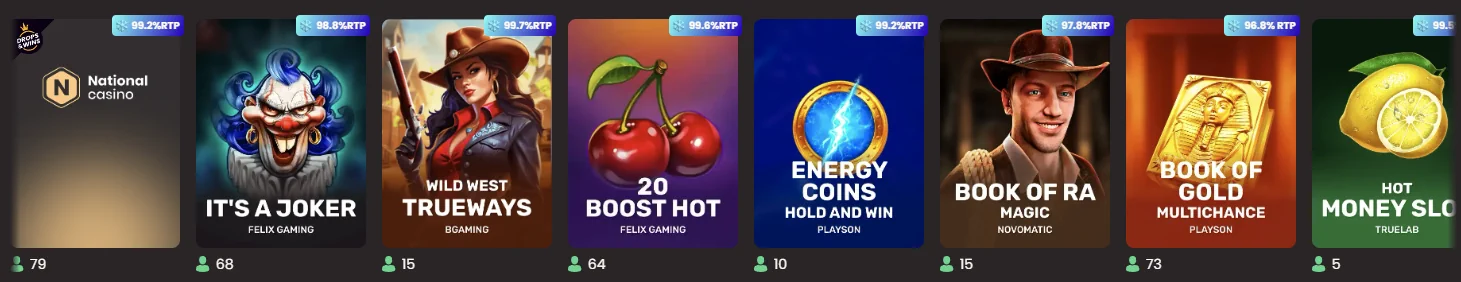 Nationale Casino Top Spiele
